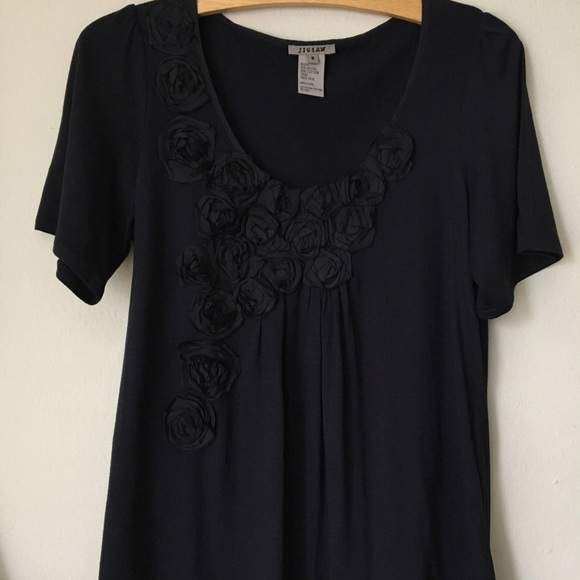 Jigsaw London Flower Embellished Top - Picture 2 of 5